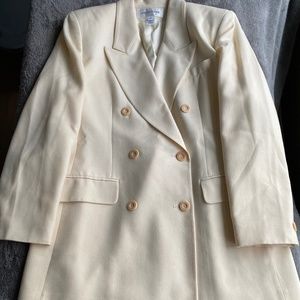 Jones New York, Long - Off white double breasted blazer,  Size 10
